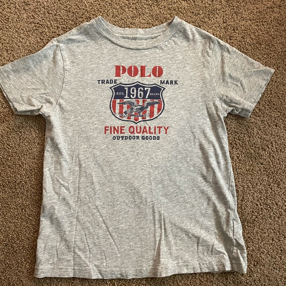 Polo by Ralph Lauren Boys Gray Short Sleeve Top